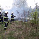 57/2016 – 1.05.2016 Błonie ul. Kolejowa – Pożar trawy.