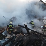 194/2016 – 31.12.2016 Łomianki al. Chopina (gmina Łomianki) – Wybuch i pożar budynku mieszkalnego .