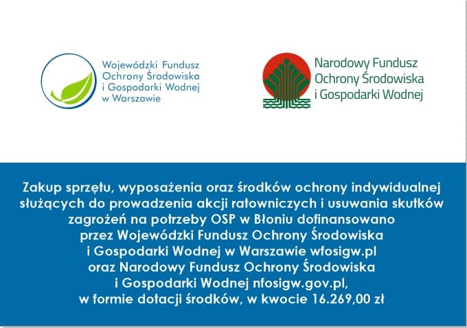 DOTACJA Z WFOŚiGW w Warszawie oraz NFOŚIGW